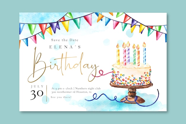 Birthday banner template