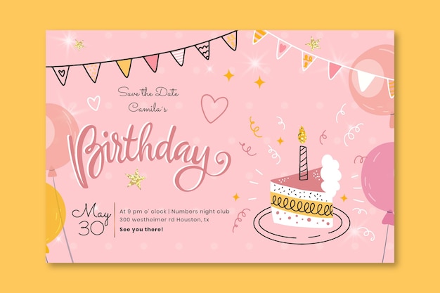 Free Vector birthday banner template