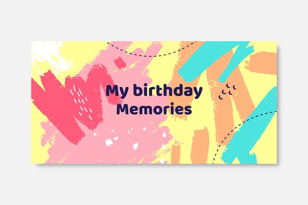 Birthday blog header template 