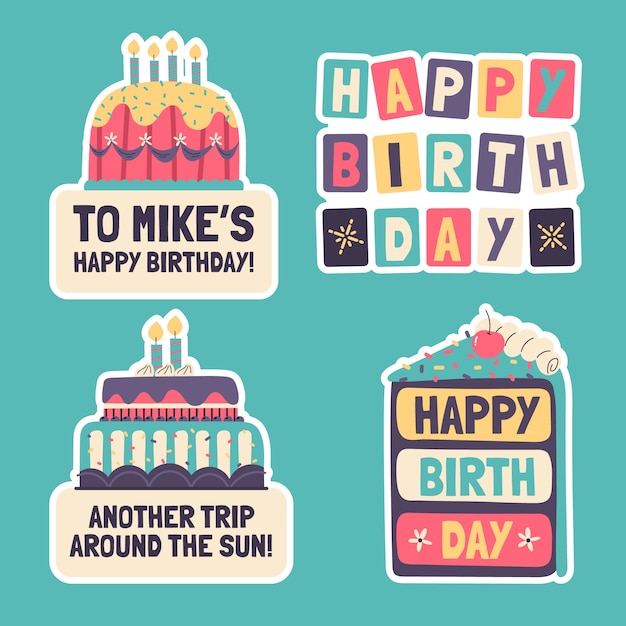 Free Vector birthday template design