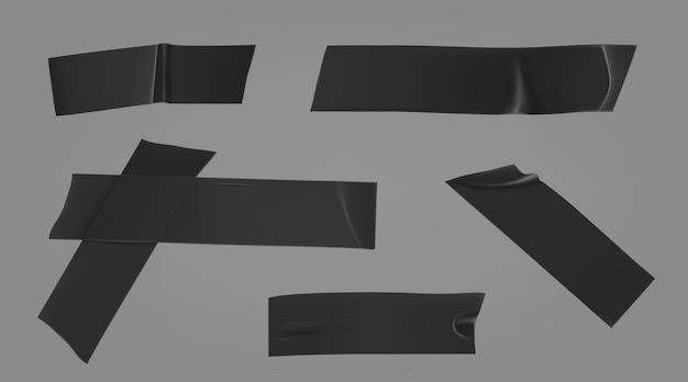 Free Vector black adhesive duct set