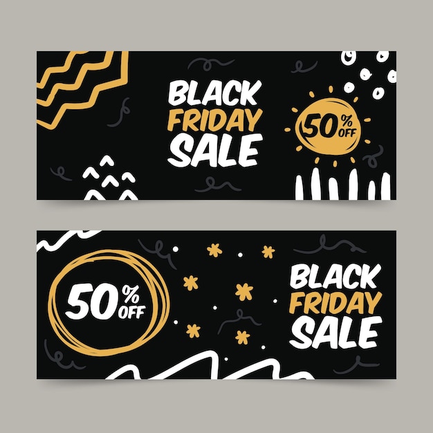 Free Vector black friday banner