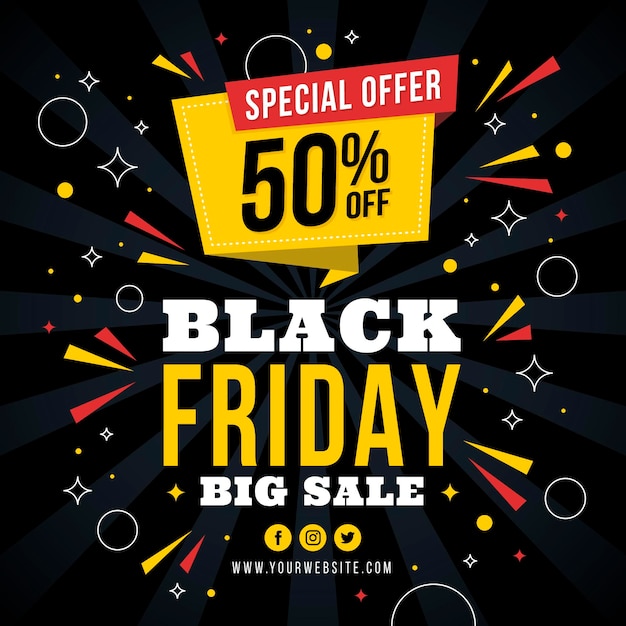 Black friday in flat design