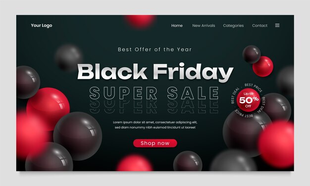 Black friday landing page