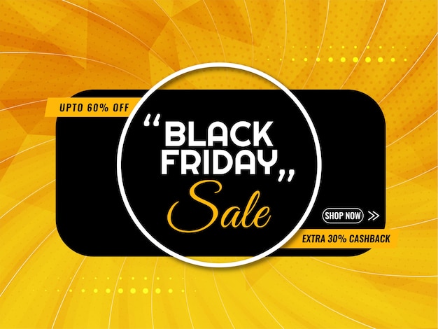 Free vector black friday sale bright yellow background