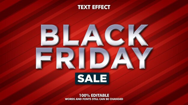 Black Friday sale editable text effects