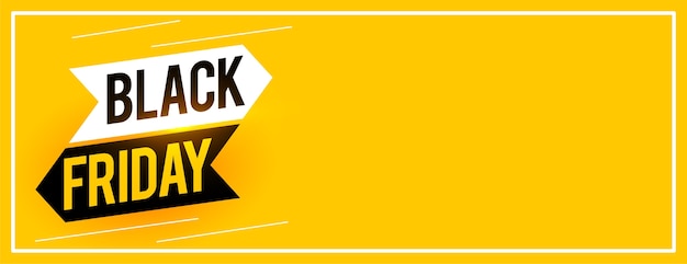 Free vector black friday sale yellow banner