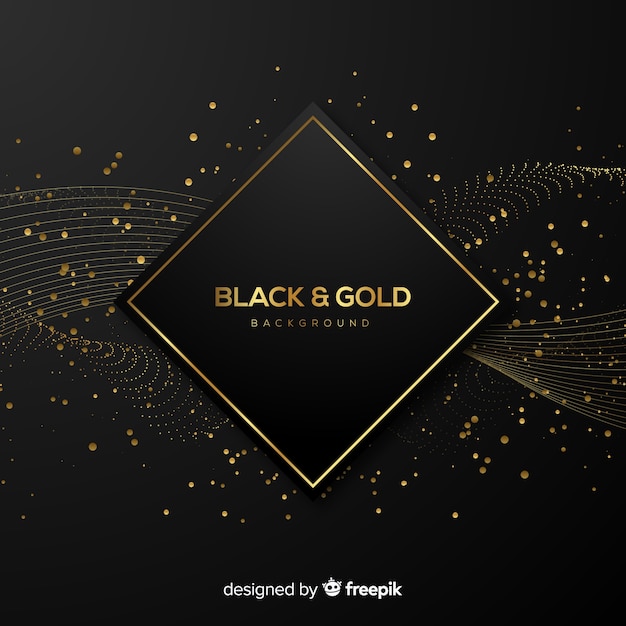 Free vector black and gold background