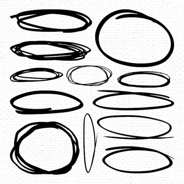 Free Vector black oval banner frame vector collection