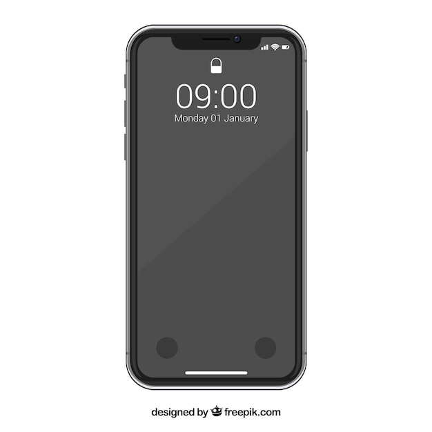Free vector black smartphone