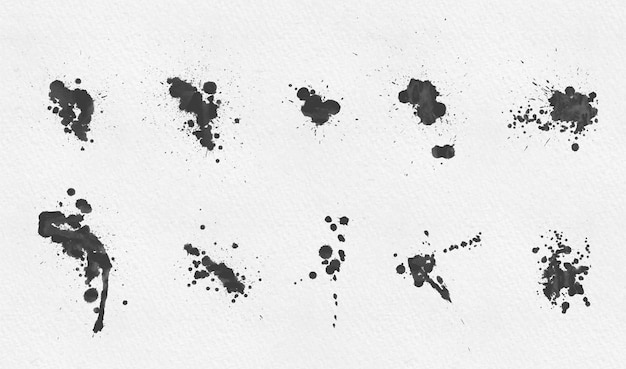 Free Vector black splash collection