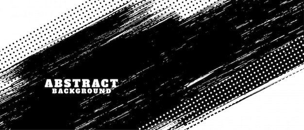 Free Vector black and white grunge brush stroke texture background