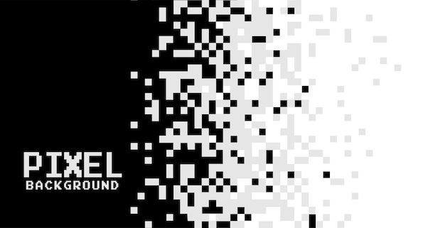 Free vector black and white pixel background design