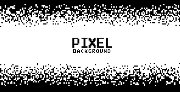 Free vector black and white pixels background