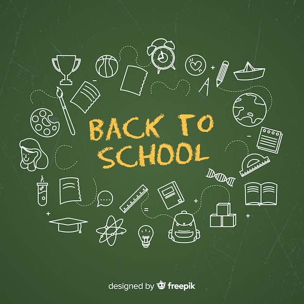 Blackboard back to school background