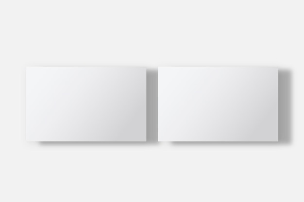 Free Vector blank business card mockup in white tone with front and rear view