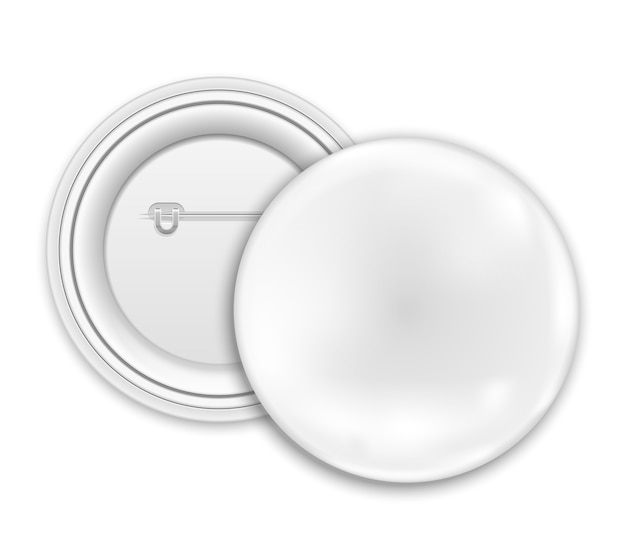 Blank button badges isolated