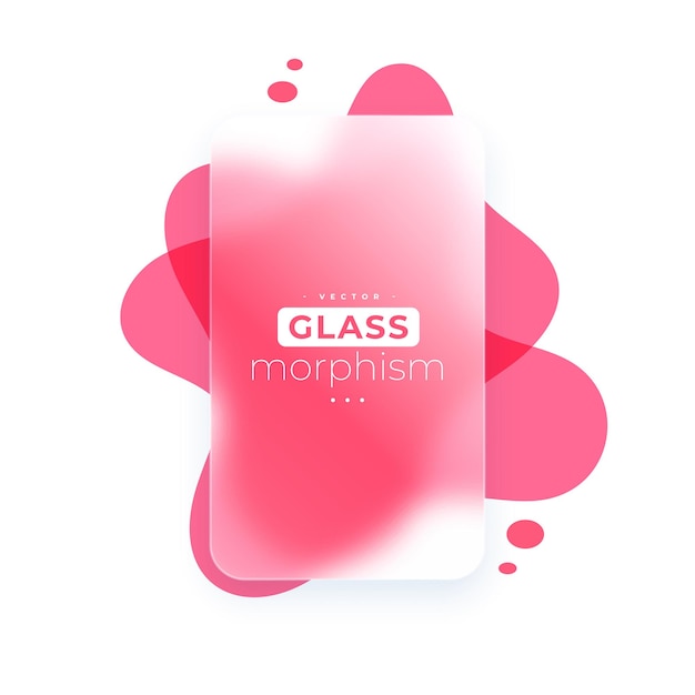 Free Vector blank glass frame with fluid liquid design for modern ui element