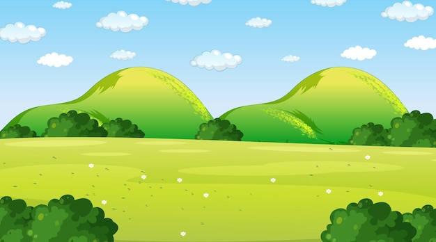 Free Vector blank nature park landscape scene at daytime