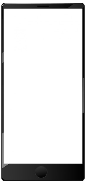 Free vector blank smartphone icon isolated on white background