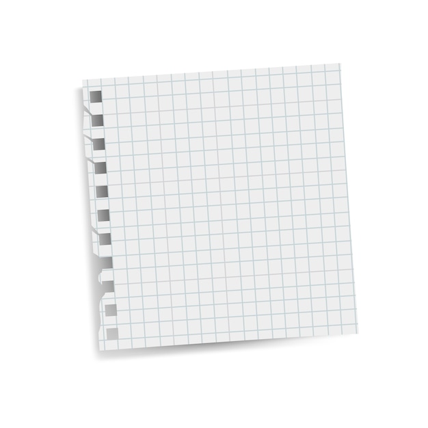 Free vector blank square grid reminder paper note vector