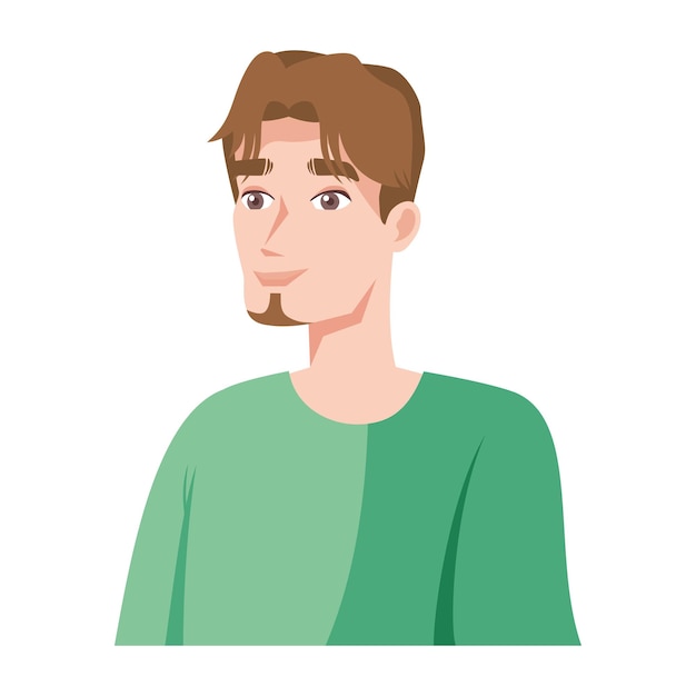 Free Vector blond man avatar