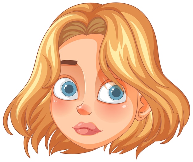 Free vector blonde cartoon character face