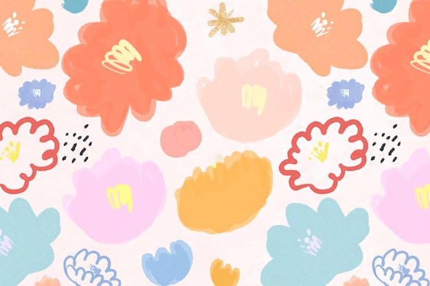 Blooming flower background floral illustration