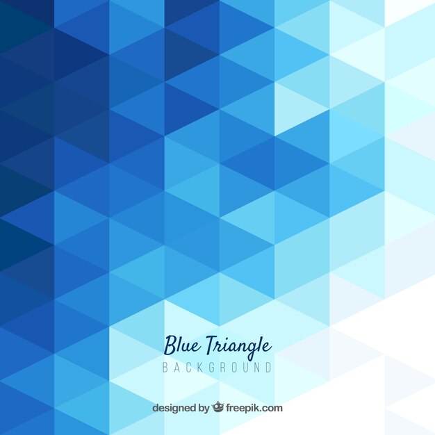 Blue abstract background with triangles