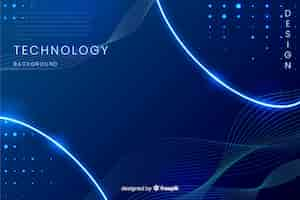 Free vector blue abstract technology background