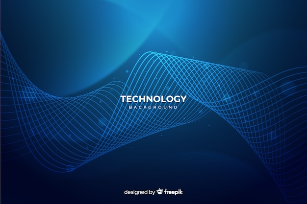 Free vector blue abstract technology background