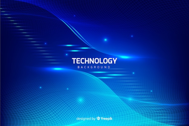 Free vector blue abstract technology background