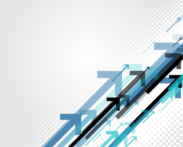 Free Vector blue arrows business style background