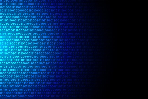 Blue digital binary code data numbers background design