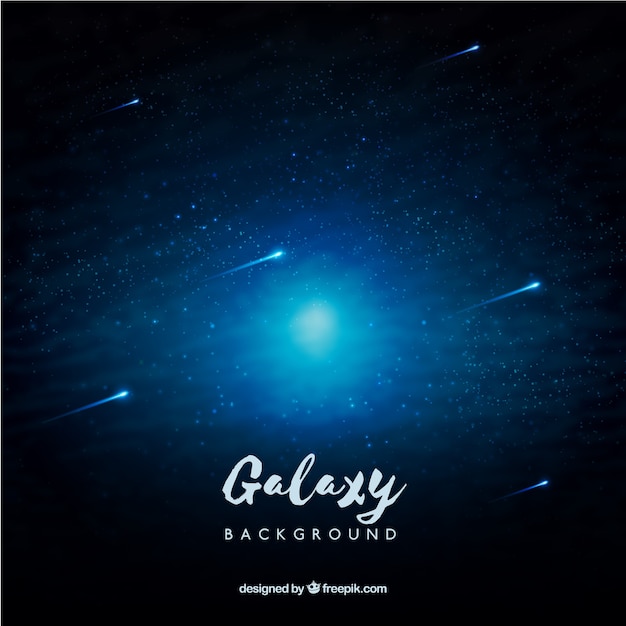 Free Vector blue galaxy background