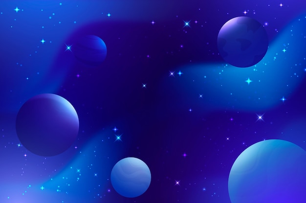 Free Vector blue gradient galaxy background