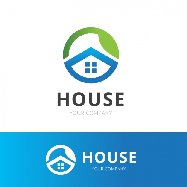 Free Vector a blue house logo