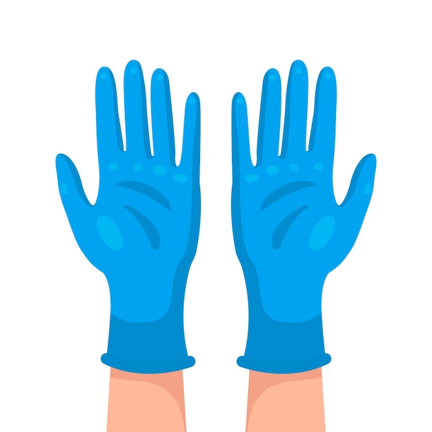 Free Vector blue medical gloves design