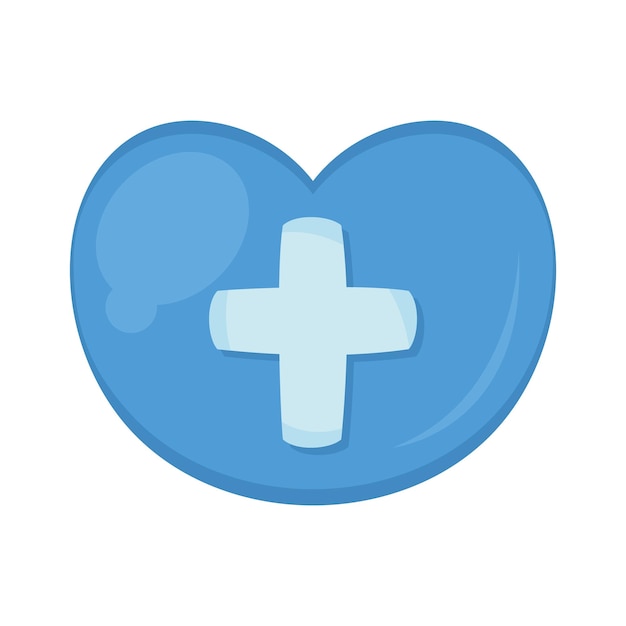 Free Vector blue medical heart