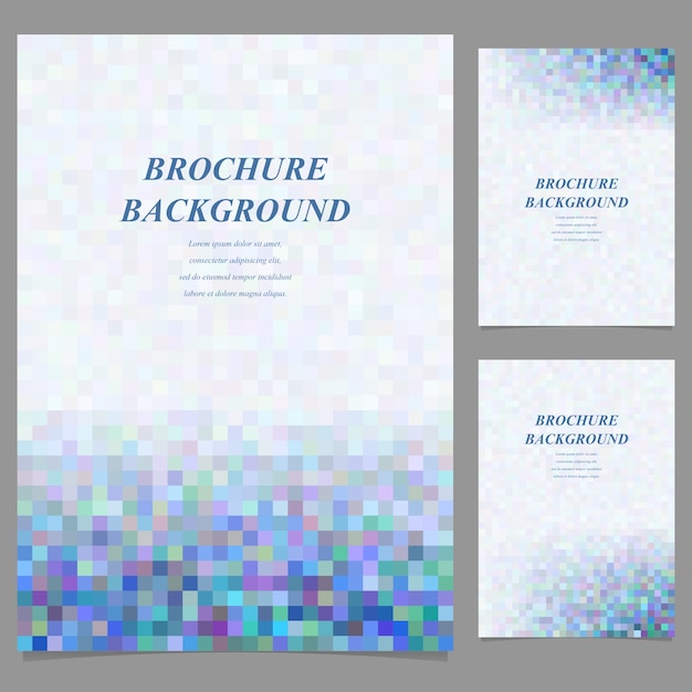 Free vector blue mosaic brochure background