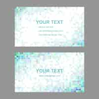 Free vector blue mosaic business card design