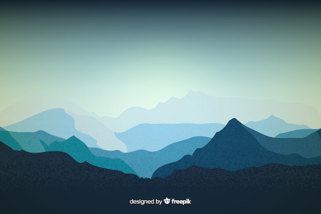 Free vector blue mountains view background