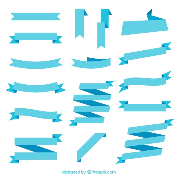 Free Vector blue ribbons