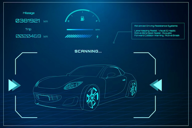 Free Vector blue sedan automotive design 