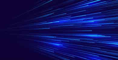 Free vector blue speed lights on dark background