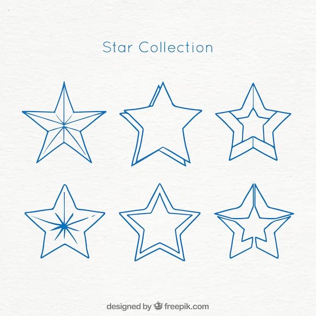 Free vector blue star set