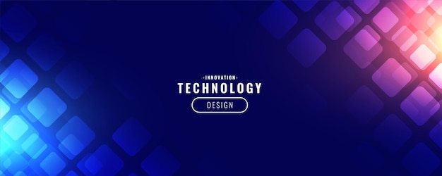 Free vector blue technology digital banner design