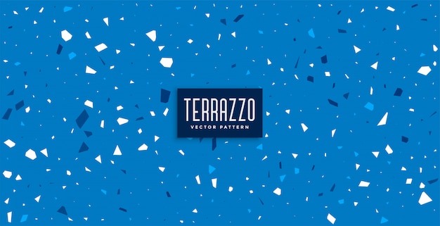 Free vector blue terrazzo pattern tiles texture background