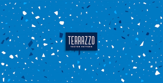 Blue terrazzo pattern tiles texture background 