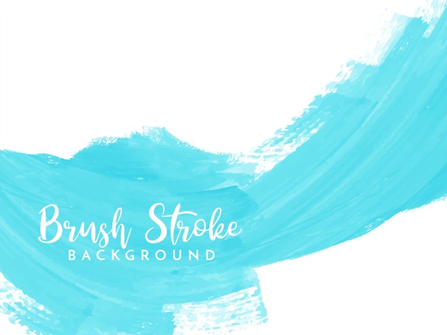 Free Vector blue watercolor brush stroke design background